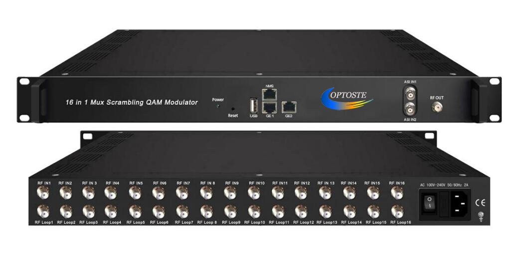16RF QAM modulator ASI/IP